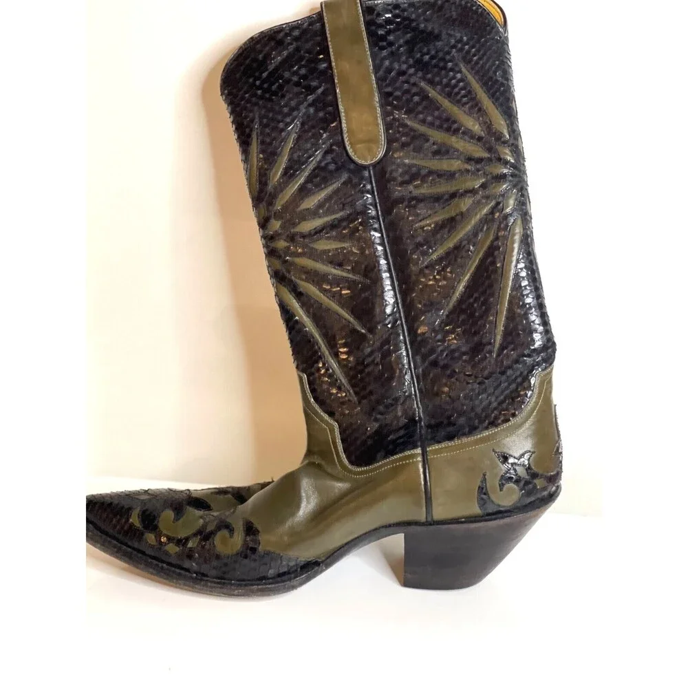 DIOR cowboy Snakeskin boots EXTREMELY RARE. Authentic Galliano 2005-era. - Picture 6 of 12